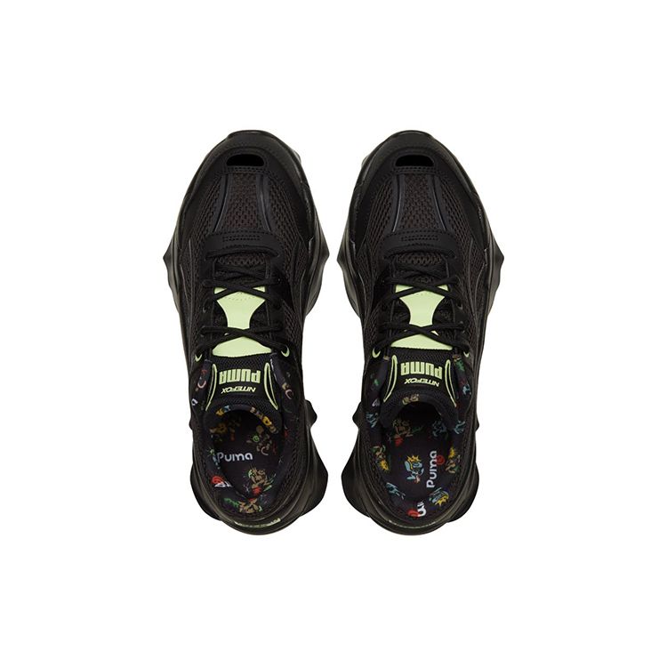 Puma Pulsar Wedge Electric Fabric Leather Casual Outdoor Low Top Lifestyle Shoes Unisex Sneaker Black 385541-02