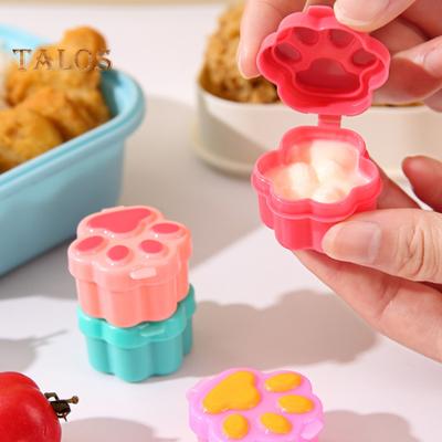 4 τεμ. Mini Sauce Box Flower Shape Sauce Soy Ketchup Honey Salad Dressing Container Camping Picnic Bento Box