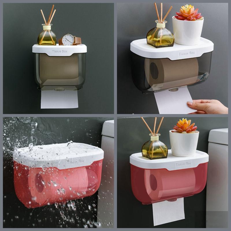 

Настенная водонепроницаемая коробка для салфеток для ванной комнаты без перфорации