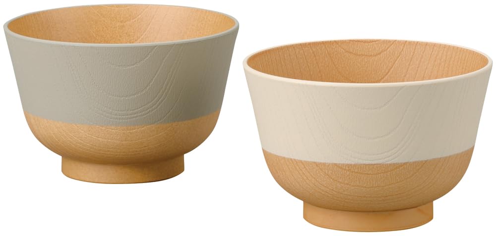 Kano Gentle Colors Antibacterial Soup Bowl 330ml x 2 Natural 17019 (Amber & Colors)