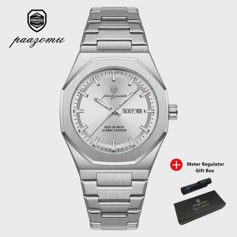 Fashion Ultra Watches For Men Stainless Steel Watches Luminous Top Luxury Waterproof Quartz Watches серебряный/белый