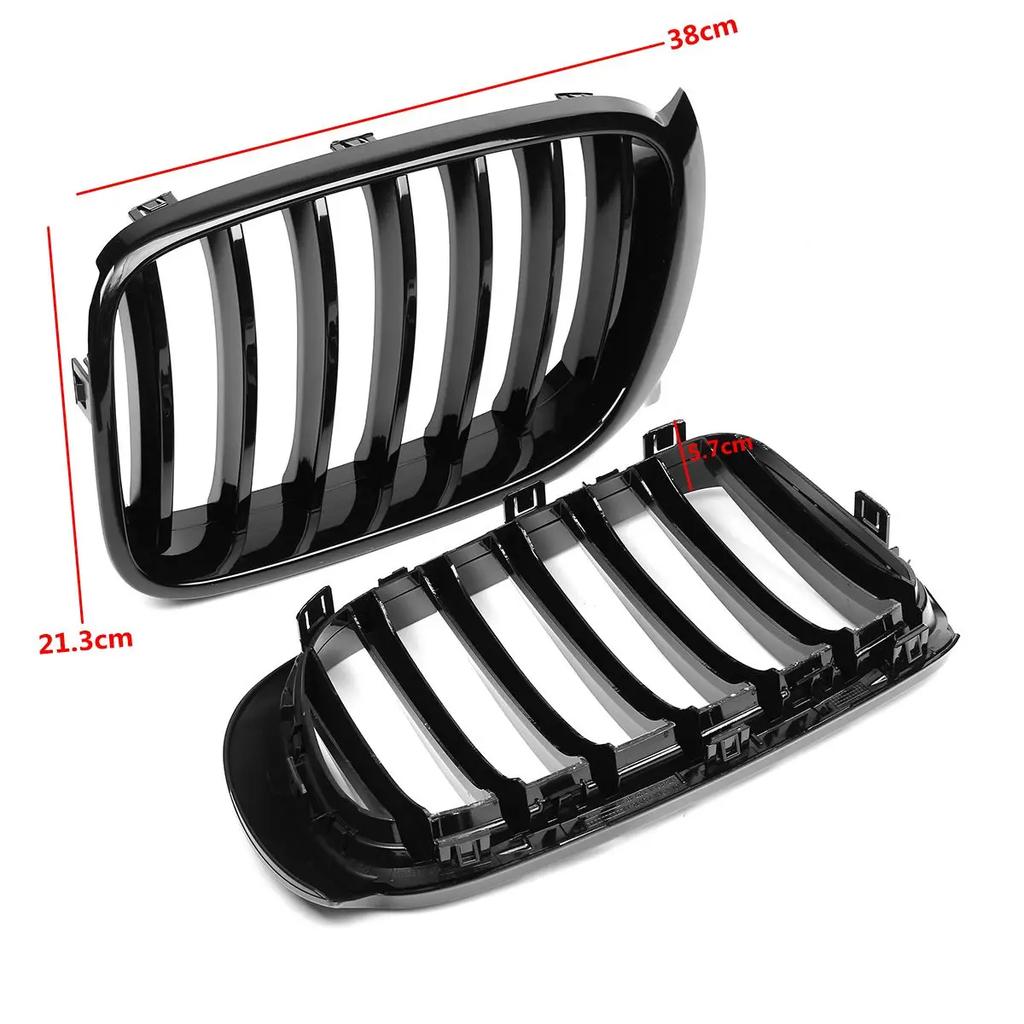 Glänzend/Matt Auto Front Sport Nieren Grillgitter Für BMW X3 F25 X4 F26 2014-2017 Einzelstreben Ersatz Rennstoßstangengitter