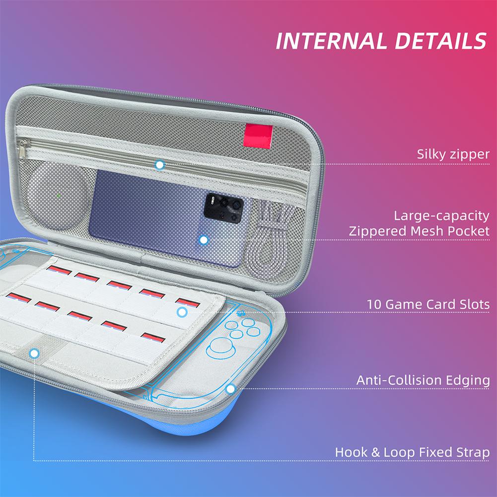 Hard Shell Carrying Bag For Nintend Switch EVA Case Portable Carrying Protectiv Case Travel Bag for Switch 2 Console&Accessories