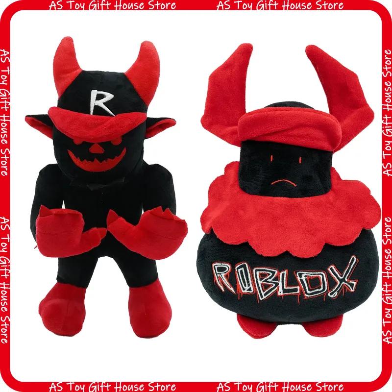 Roblox Forsaken Guest 666 Plush Toy Black Red Horned Soft Stuffed Game Character Doll Collectible Gift For Roblox Fans