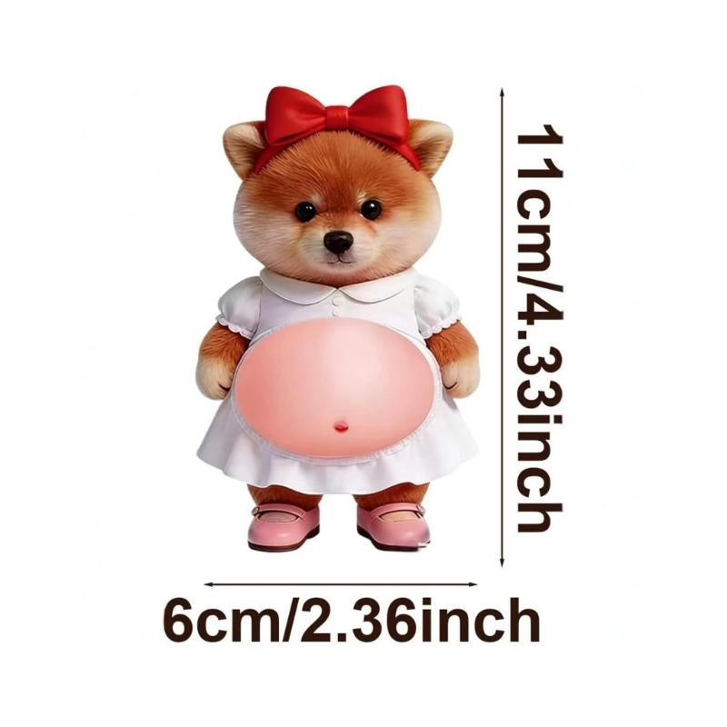 6PCS Soft Silicone Door Bumper Sticker With Adhesive Backing For Preventing Wall Damage With 3D Pet Belly Pattern
