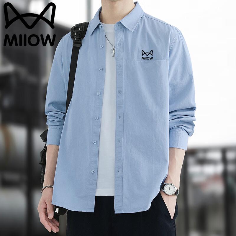 Мужская рубашка MiiOW с длинным рукавом в стиле business casual 4XL
