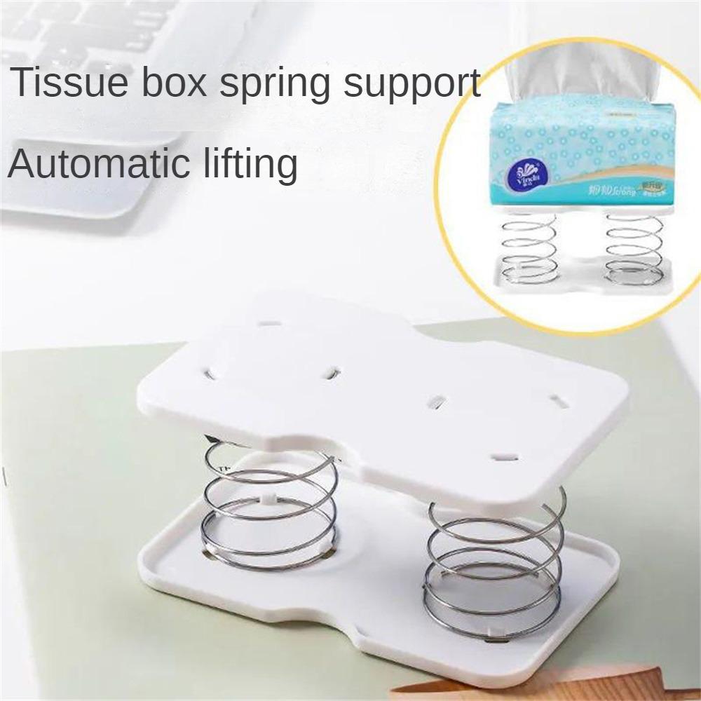 Durable Automatic Lifting Spring Support Tissue Container Spring Holder Kitchen Storage Elastic Paper Towel Dispenser Creativity