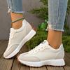 Fashion Women's Fashion Chunky Sneakers Autumn 2025 Non Slip Platform Sports Shoes for Women Thick Sole Lace Up White Vulcanized Shoes
