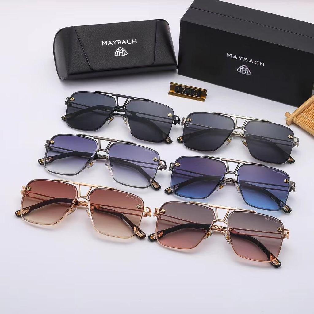 Men's Cross-Border Fashion Maybach Sunglasses: European & American Large Frame Driving Glasses