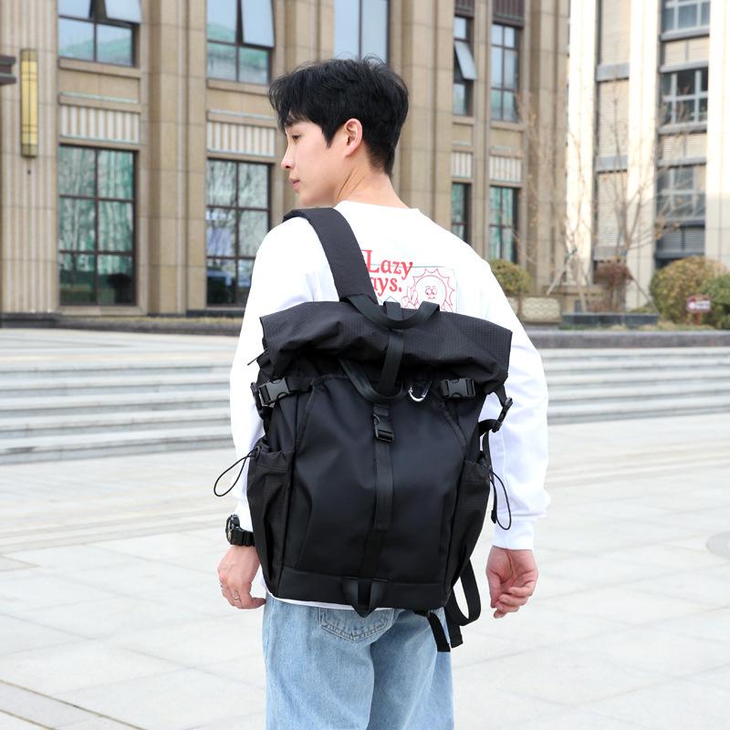 Schoolbag Functional Wind Trend Backpack New Outdoor Sports Hiking Mountaineering Backpack Multifunctional Lightweight College Student School Bag
