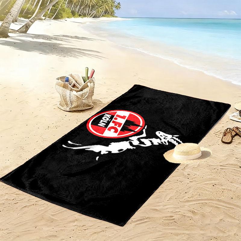 1. FC Köln Print Strandtuch, Großes Weiches Schnelltrocknendes Handtuch für Strand Camping Schwimmen