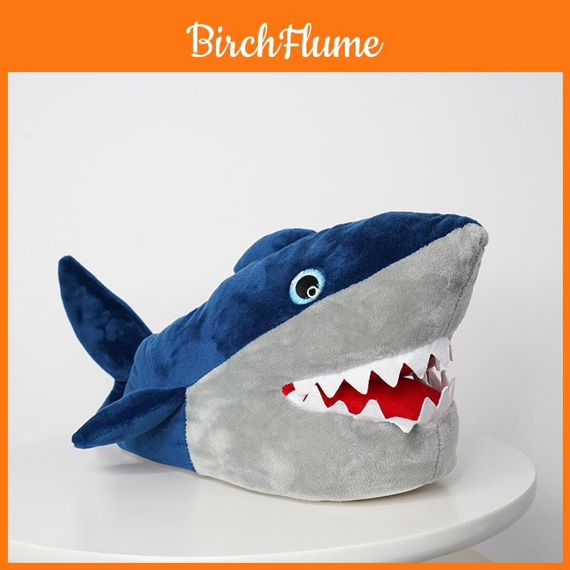 Pantofole Peluche Squalo Donna Uomo Animale Casa Interno Inverno Caldo Scarpe da Pavimento 3D
