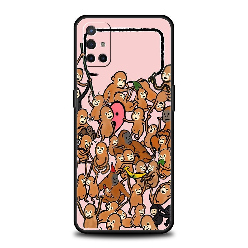Phone Case For Oneplus 13R 13 12 10T 11 R10 Nord N100 N200 N10 9 9R CE 2 3 Z Pro Lite 5G Soft TPU Cover Monkey And Banana Capas
