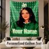 Custom Text Printed Tapestry Billie Eilish Pattern Large Wall Hanging Indoor Room Decor