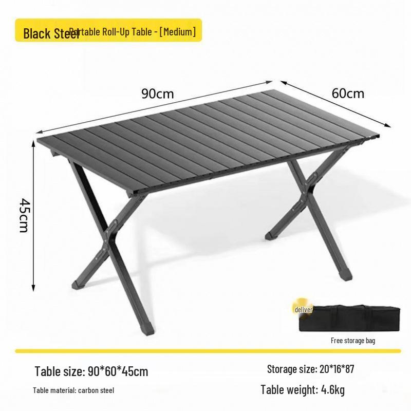 Portable Outdoor Folding Camping Table & Chairs Set – Roll-up Picnic & Stall Equipment