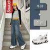 Frühlings-Leder-Dad-Schuhe Damen-Plateau-Freizeit-Sportschuhe Damen-Atmungsaktive Laufschuhe Flache einzelne Schuhe Damen