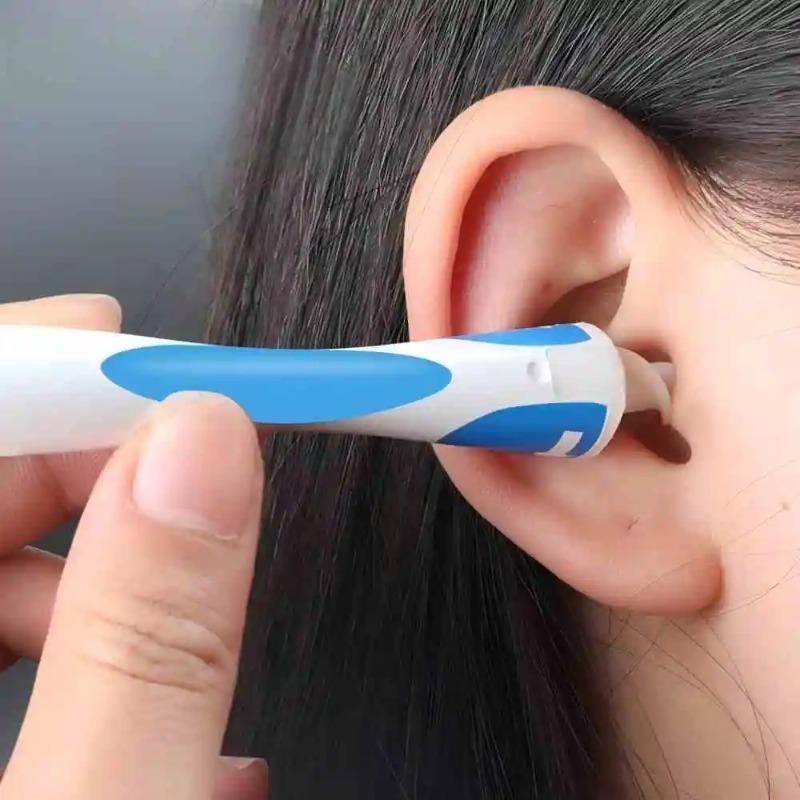 Ear Wax Remover Tool with 16 Soft Silicone Tips - Safe Ear Cleaner for Gentle Wax Extraction, Easy-Grip Manual Ear Cleaning Kit