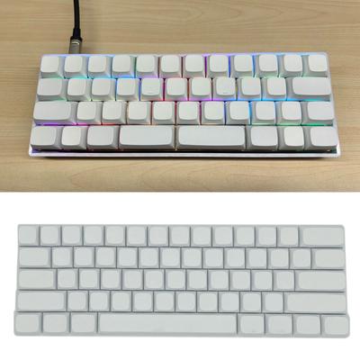 61Pcs PBT Blank DIY Keycap Mechanical Keyboard XDA Profile No Print White Keycap Set for Cherry MX Switches
