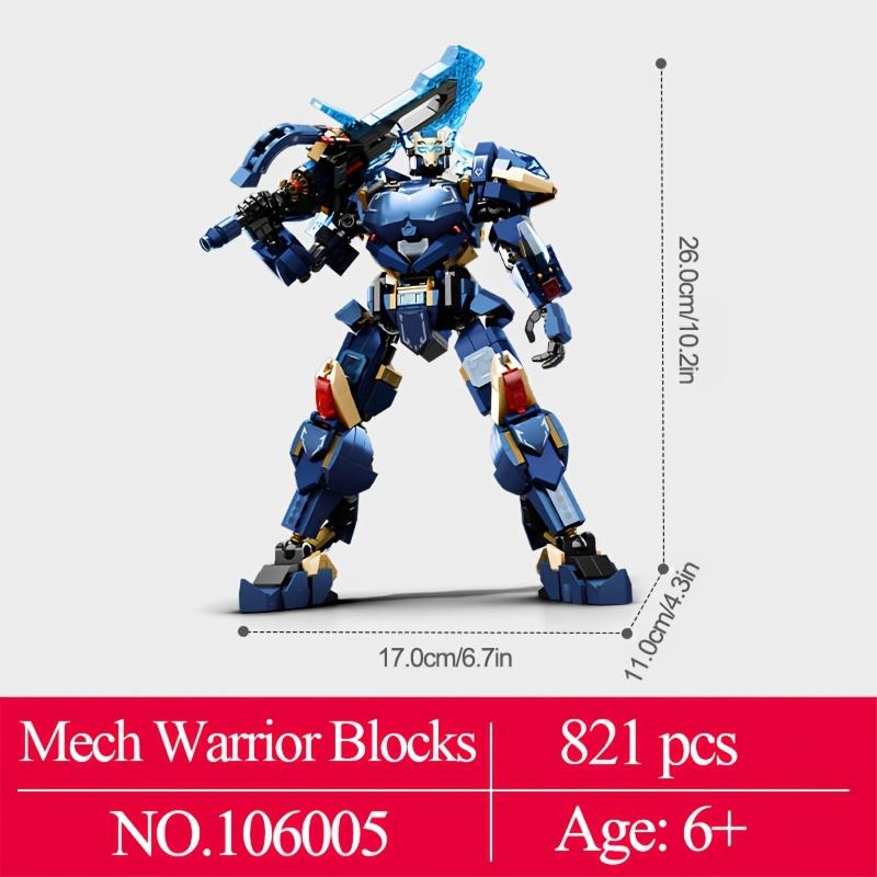 821pcs Myth Mecha Robot Building Blocks, Boy s DIY Toys, Educational Assembled Model Bricks, Kid s Toys Christmas Gifts