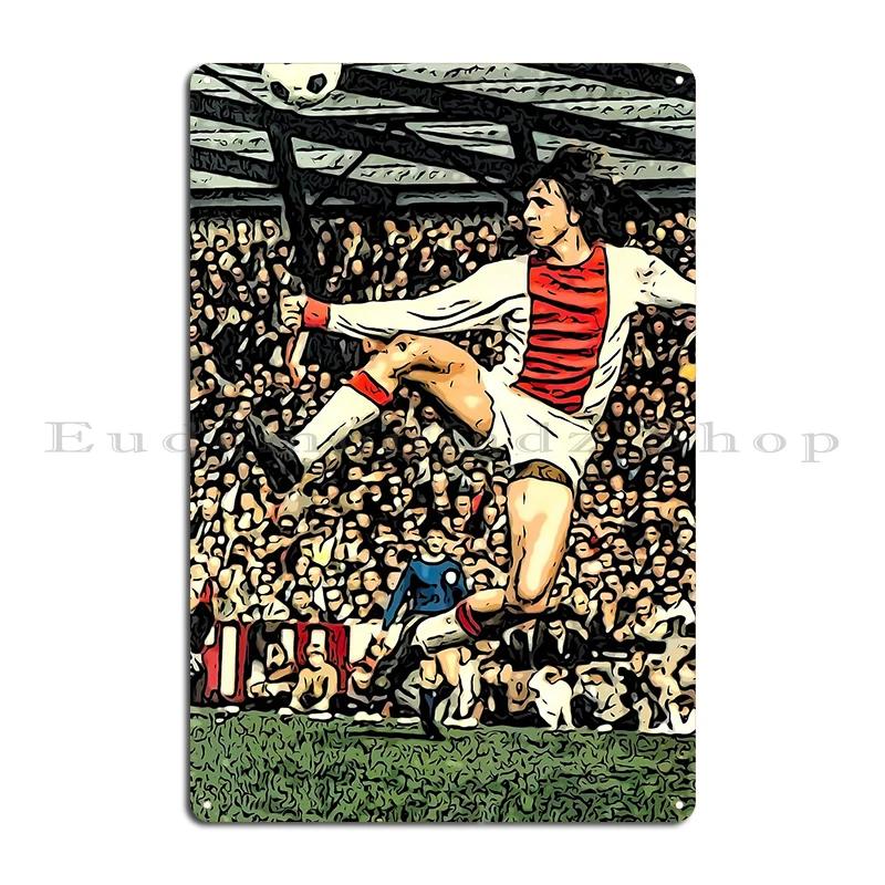 Johan cruyff Metallschild Partyplaketten personalisiert Bar Wanddeko Blechposter