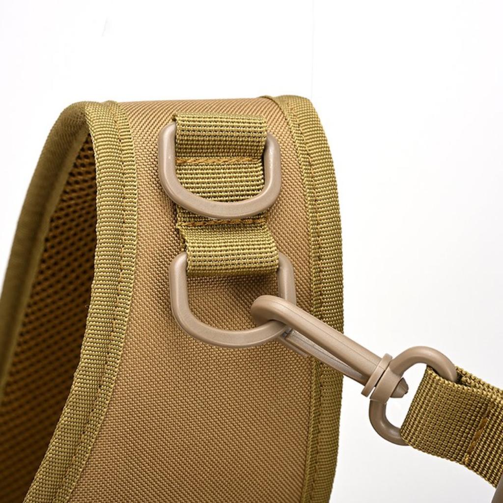 Crossbody Bag Unisex Nylon Multi Pocket Adjustable Strap Outdoor Fishing Travel