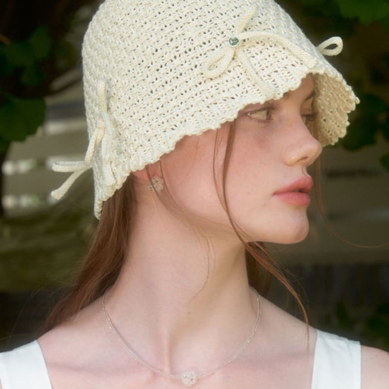LOVE ME MONSTER Ribbon Summer Bucket Hat (L242WCP010)
