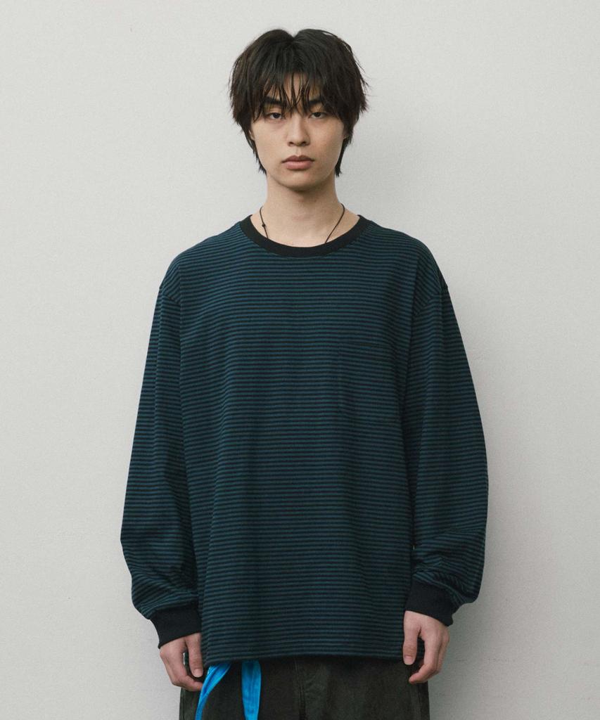 WMC Washed Stripe Long Sleeve_Navy