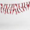 2Set Halloween Party Decorations Bloody Banners Scary Garland Decor Halloween Banner Creepy Movie Theme Birthday Party Supplies