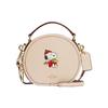 New COACH Peanuts Snoopy Collaboration Canteen Cow Leather Handbag Shoulder Bag Crossbody Bag Small Size Women's Ecru CE845-IMOQY