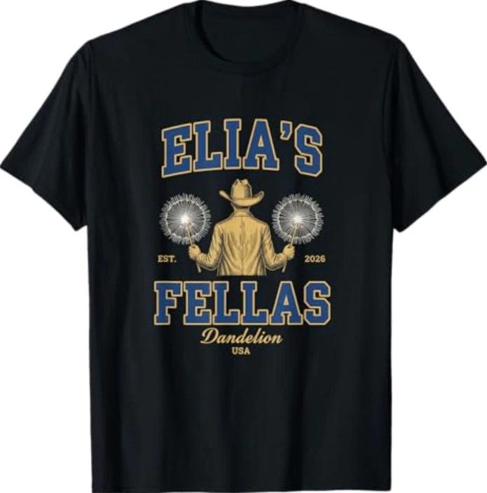 Elia s Fellas Dandelion USA Funny Western Fella T-Shirt 2XL