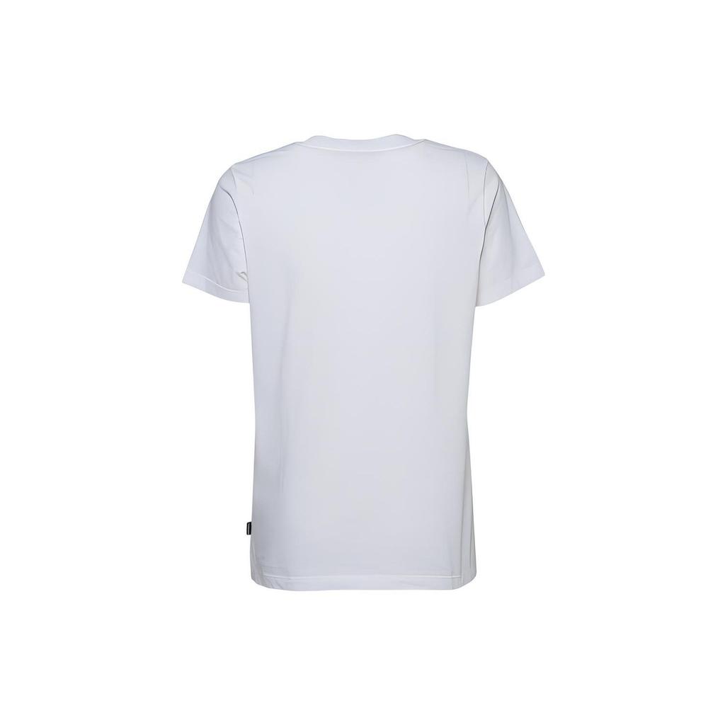 Converse T Shirts Women's White Crew Neck Moderate Straight Fit 10018143-A01
