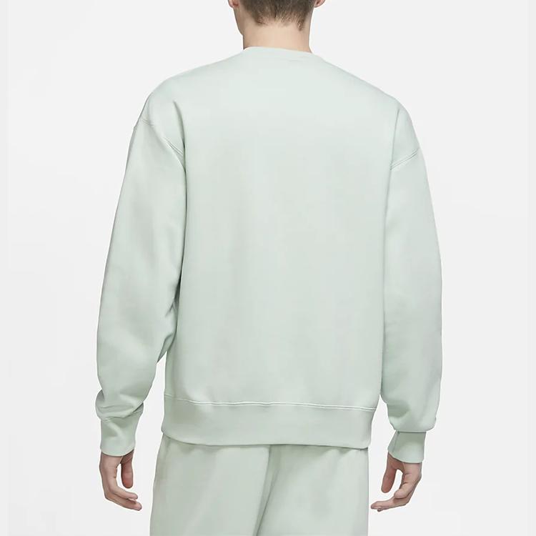 Nike Solid Round Neck Long Sleeve Pullover Sweatshirt Men Tops Light-Green CZ5353-321
