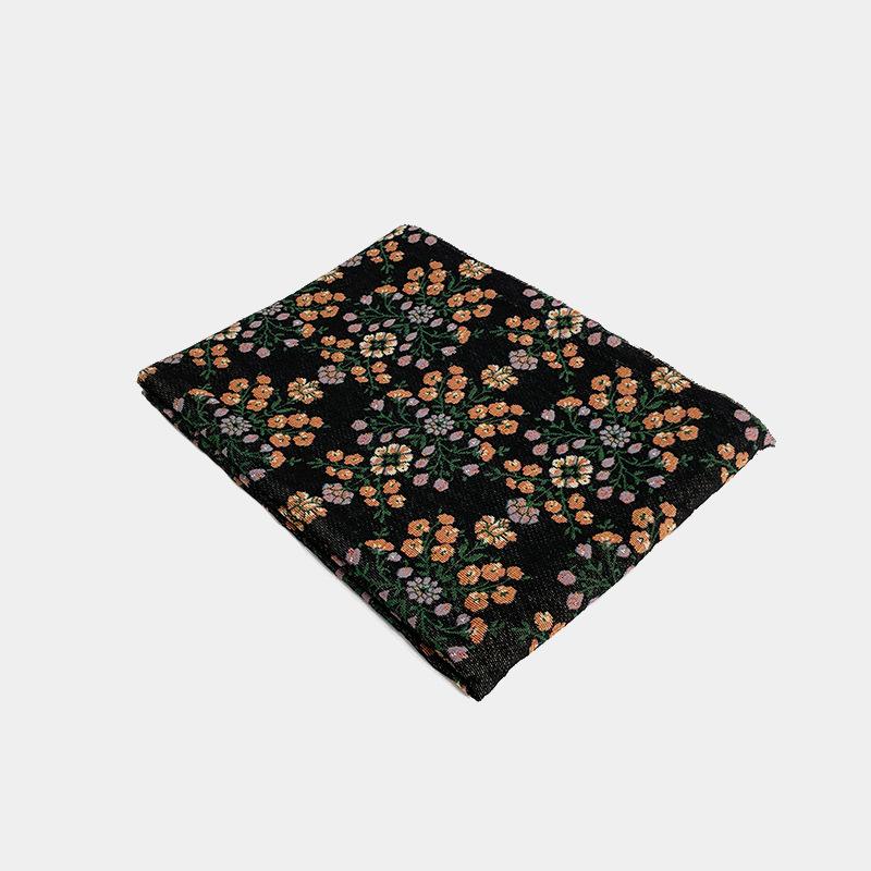 

150x100cm Yarn-Dyed Jacquard Fabric Cloth Pastoral Wind Tablecloth Sand Release Small Floral Luggage Clothing Fabric 100x150cm