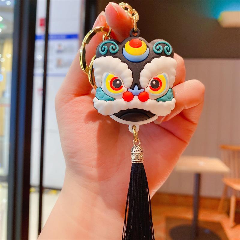 

Exquisite Year of the Horse Lion Pendant Keychain & Bag Charm - New Year Gift чёрный