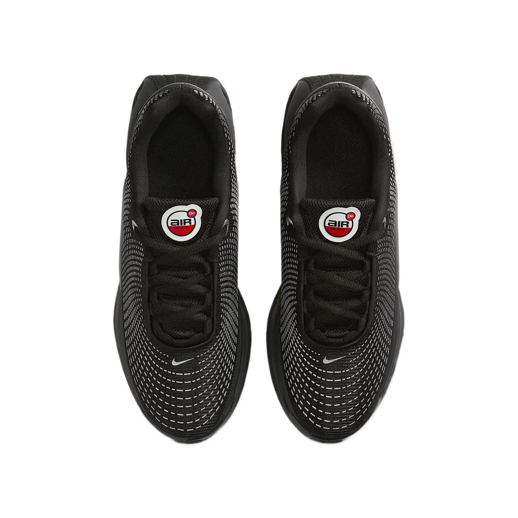 Nike Air Max DN Grade School 'Black Metallic Silver Red' (Unisex) Black / Black / Metallic Silver / University Red Kids' Outdoor Shoes FB8987 009