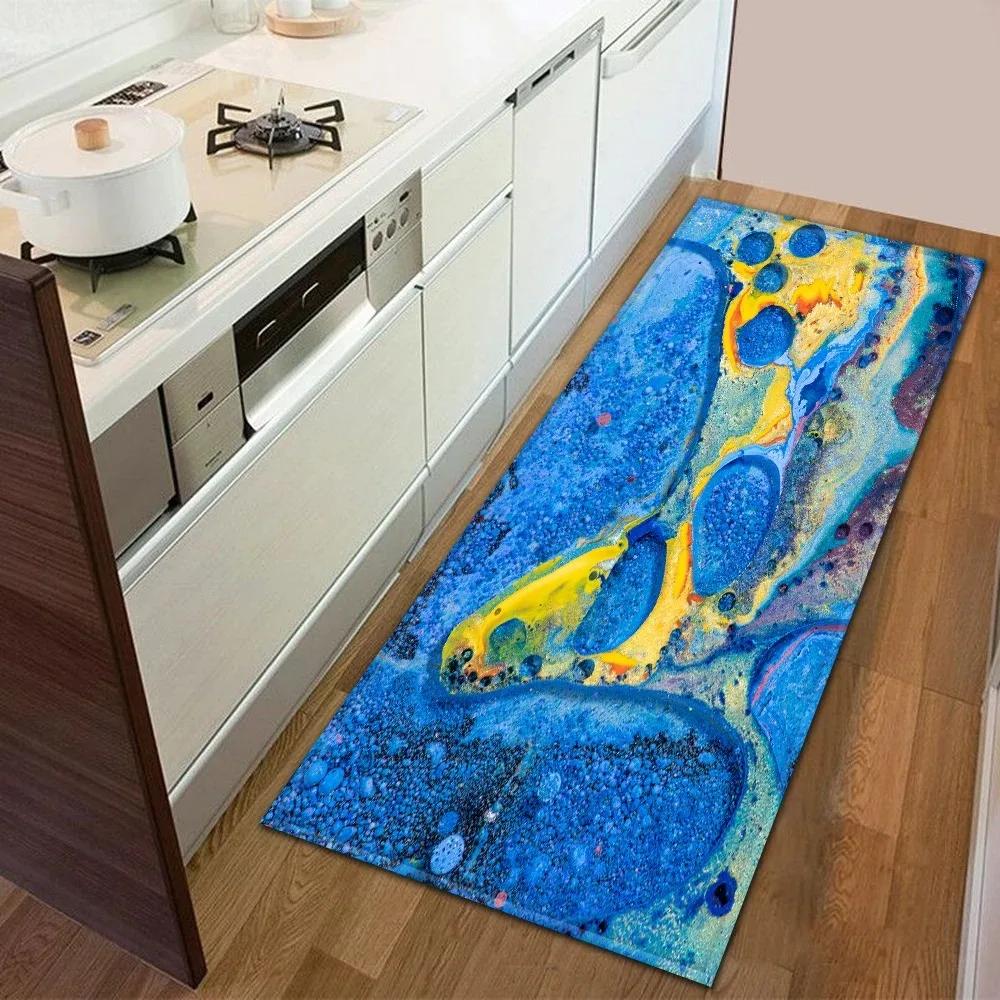 Colorful Ink Texture Pattern Home Kitchen Floor Mat Door Front Decoration Floor Mat