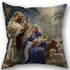 Jesus Series Waterproof Linen Blend Pillowcase Throw Pillow Cover Cushion Cover for Living Room Without Pillow Insert