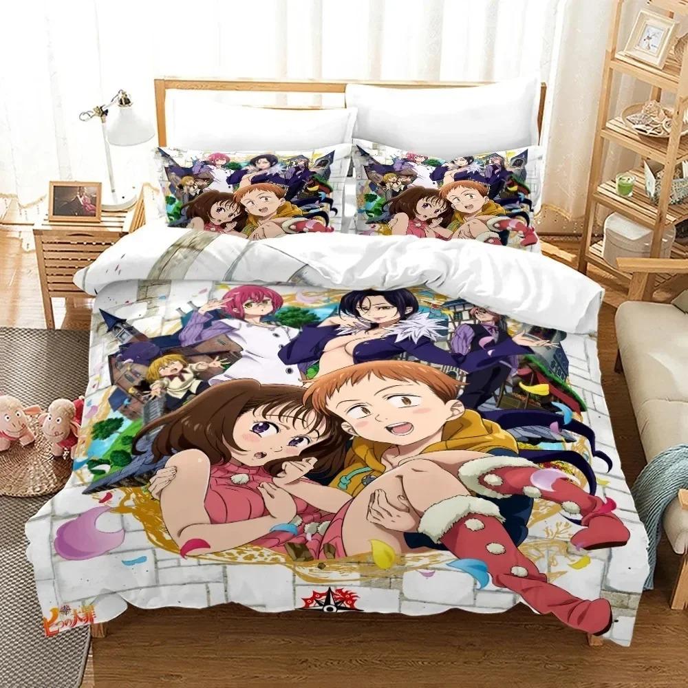 Anime Seven Deadly Sins Bedding Set Boys Girls Twin Queen Size Duvet Cover Pillowcase Bed Kids Adult Fashion Home Textileextile