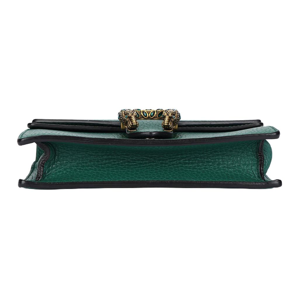 Gucci Dionysus Emerald Green Leather Super Mini Bag Crystal Hardware Chain Crossbody Clutch for Women Daily Commute 476432-CAOGX-3120