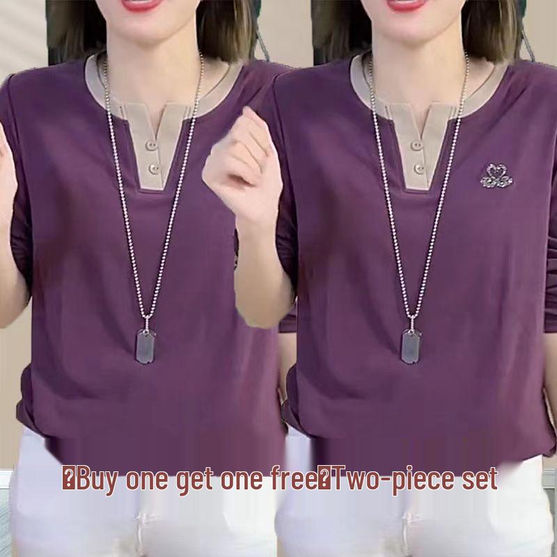 Black Swan V-neck Long-sleeve T-shirt: Slimming, Stylish, and Age-Reducing