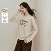 INMAN Women's Embroidered Pullover Wool Blend Sweater