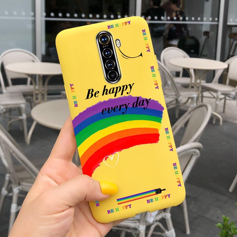 For Realme X2 Pro Phone Case Realme XT X2 Lovely Printing Candy Color Silicone Back Cover For RealmeX2 X 2 Pro XT Soft TPU Coque