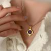 Gold Pendant Necklace Retro Style French Style Necklace New Clavicle Chain  For Women