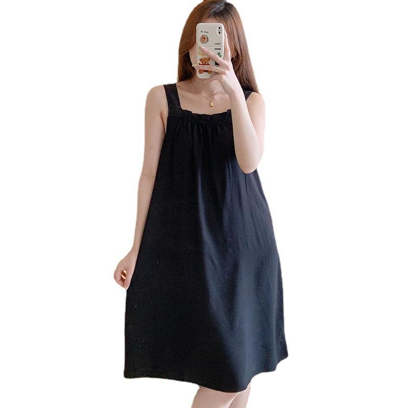Cotton and Silk Pajamas Women's Suspenders Summer Pajamas Women's Cool and Cute Girls Are Sweet and Can Be Worn Outside Students' Summer Cotton 