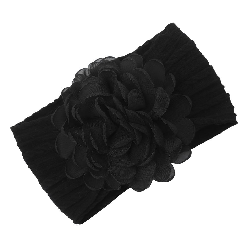 Chiffon Flower Nylon Baby Headbands Children's Hair Bands Infant Soft High Elastic Headdress Solid Boys Girls Hair Accessories