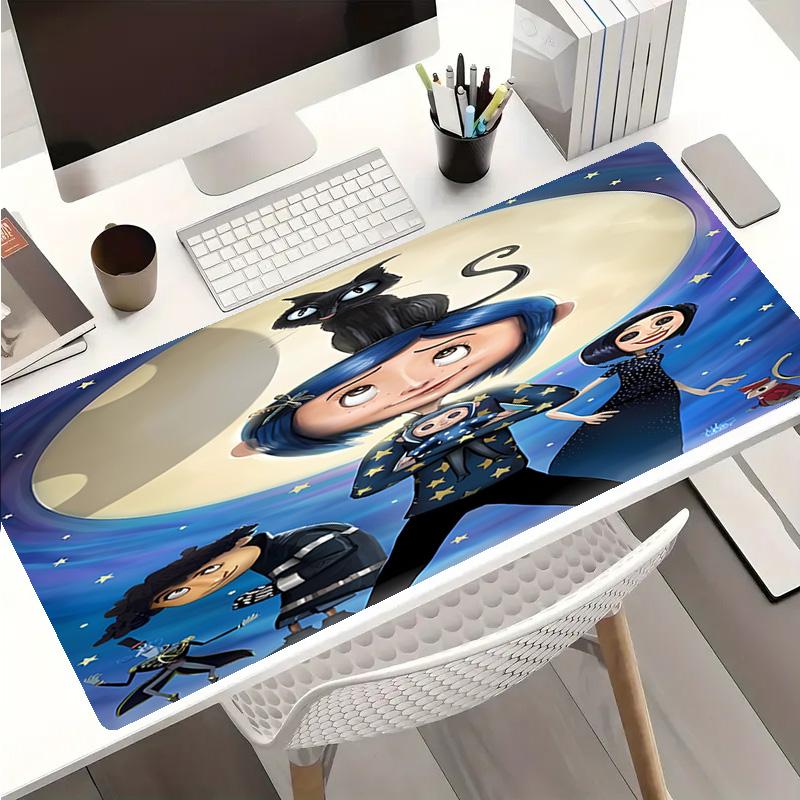 Coraline Mouse Pad - Kaymaz Kauçuk Taban, İş, Oyun, Ofis ve Ev Kullanımı İçin Pürüzsüz Yüzey, Masaüstü Mouse Pad