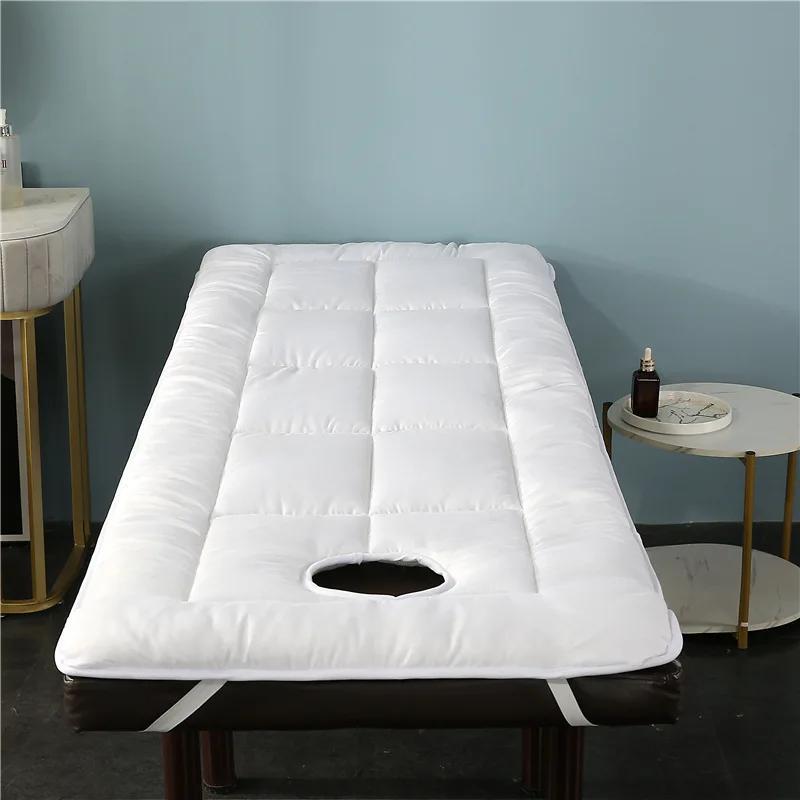 

Thicken Beauty Salon Mattress Non-Slip Massage Table Pad with Face Hole Hospital Grade Waterproof Cover for Professional SPA Use 60x180cm білий