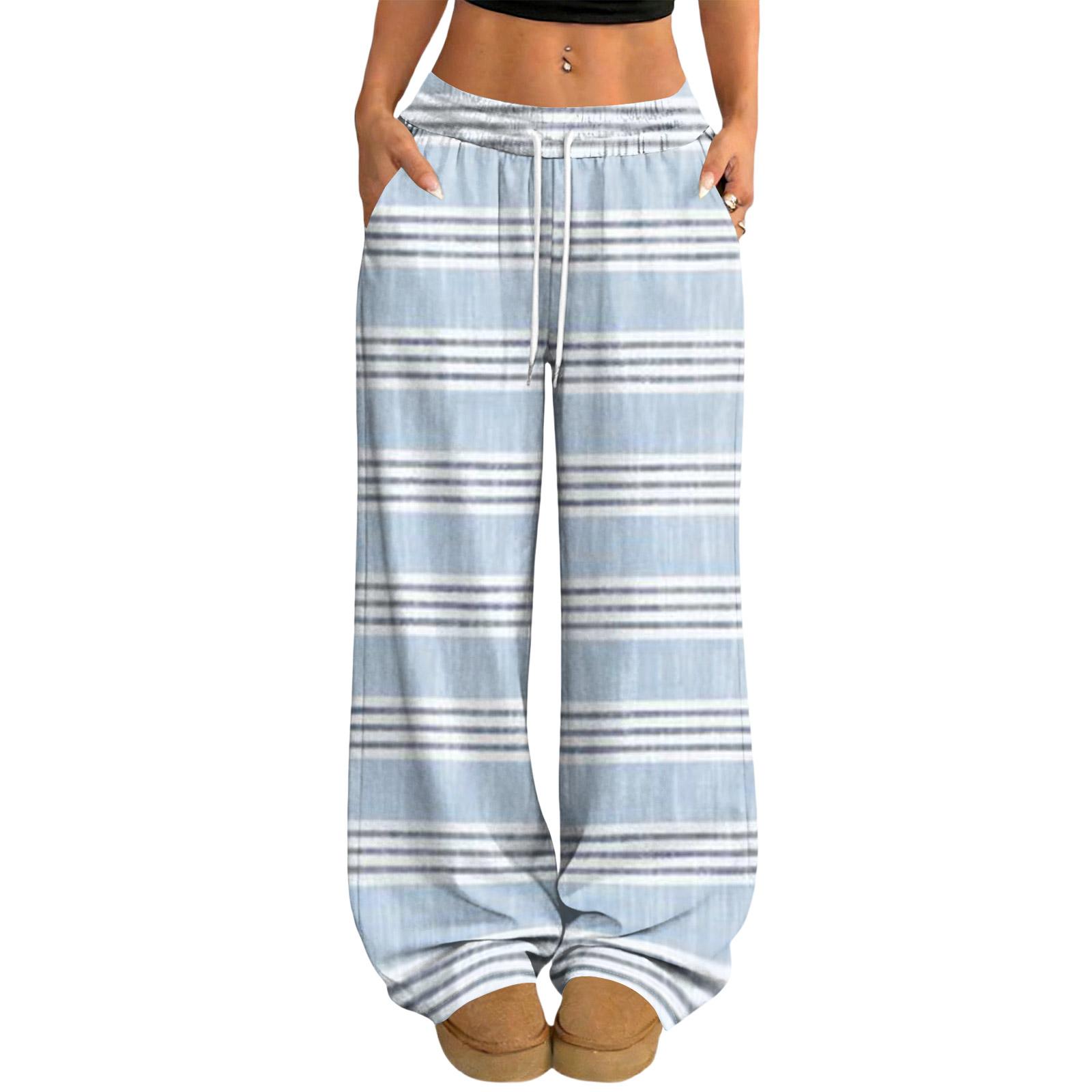 

Women s Casual And Fashionable Printed Elastic Waist Loose Wide Leg Pants XL