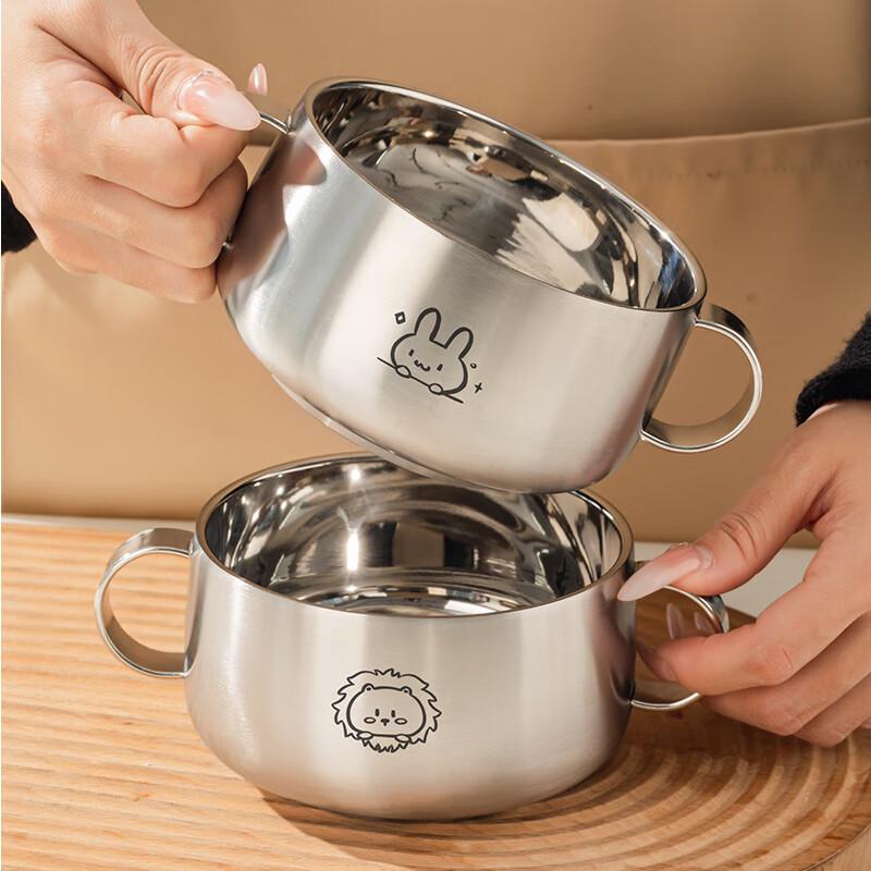 TREEJACK 316L Stainless Steel Baby Feeding Bowl Set