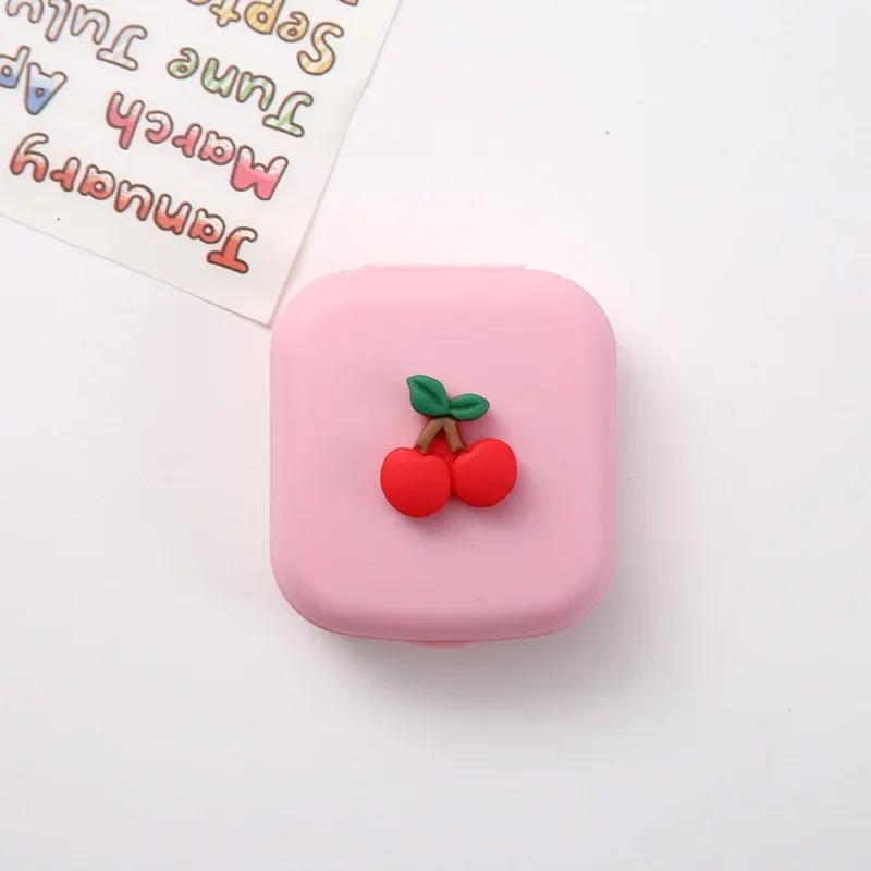 1PC Contact Lenses Box Cute Travel Kit Pocket Mini Contact Lens Case Travel Kit Easy Carry Mirror Lenses Box Container